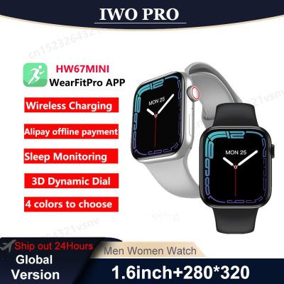 IWO HW67 Mini Smartwatch 2022 Smart Watch For Men Wireless Charging Bluetooth Call 42mm For Iphone Xiaomi Huawei Father’s Day