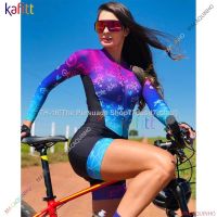 ✘ Womens Long Sleeve Cycling Jumpsuit Bike Clothing Kafitt 100 Lycra Bike Clothes