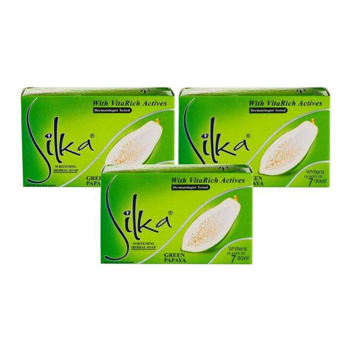 Silka Green Soap 135g X3 