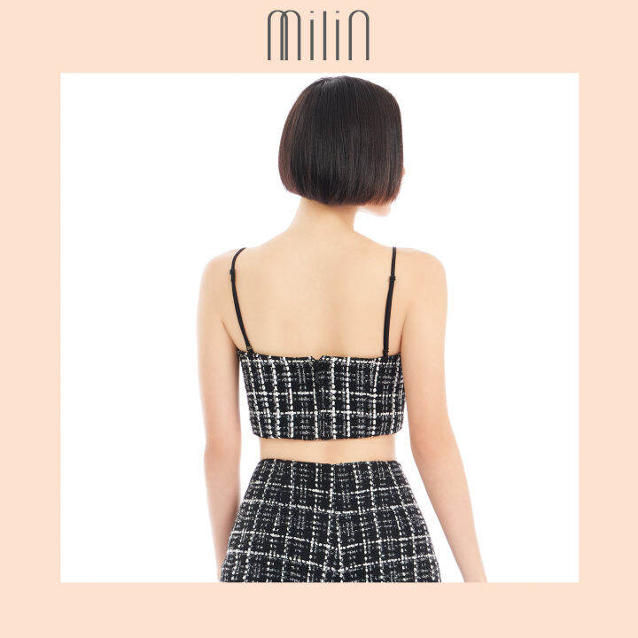 milin-tweed-cropped-tube-top-เสื้อเกาะอกผ้าทวีด-adapt-tube-top