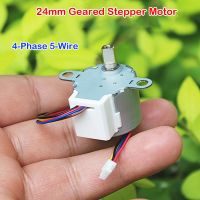 Mini 24mm Stepper Motor 24BYJ DC 5V 4-phase 5-wire Stepper Motor Long Shaft Small Deceleration Stepper Motor Gearbox with Wire