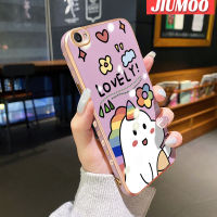 JIUMOO เคสสำหรับ Y66 Vivo Y65,เคสนิ่มกันกระแทกกล้องฝาปิดเลนส์เต็มรูปแบบเคสมือถือดีไซน์ใหม่ขอบสี่เหลี่ยมใบหน้าบางๆ