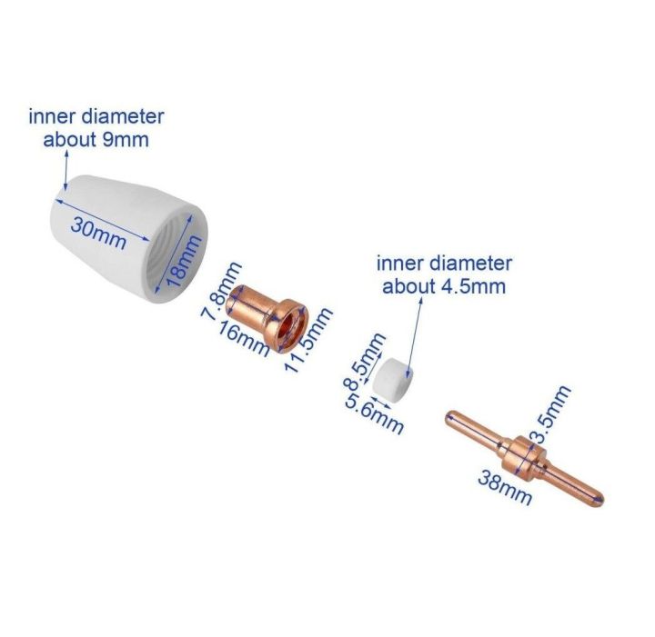 40pcs-40pcs-plasma-cutter-consumables-torch-tip-welding-kit-for-pt-31-lg-40-cut-50-cutting-accessories