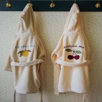 2023 KS Autumn Winter Childrens Bathrobe Boy Girl Long Sleeve Warm Robes Baby Bath Towel Sleepwear