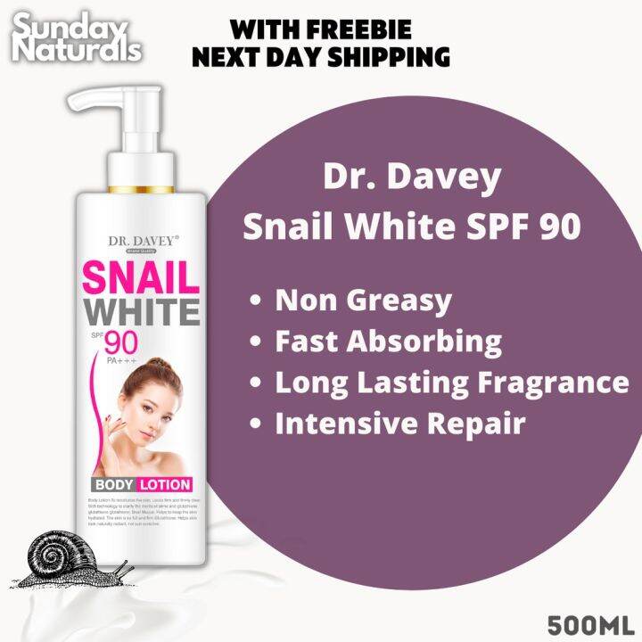 Drdavey Snail White Body Lotion Spf90 Lazada Ph 1100