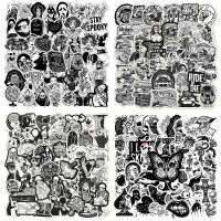 50pcs Goth Gothic Stickers For Stationery Notebooks Adesivi Scrapbooking Material Witch Skeleton Sticker Vintage Craft Supplies
