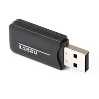 1ชิ้นเครื่องอ่านการ์ด USB ความเร็วสูงทนทานการ์ดรีดเดอร์แบบพกพาเป็นที่นิยมอะแดปเตอร์ USB ปลั๊กแอนด์เพลย์สำหรับแล็ปท็อปโทรศัพท์มือถืออุปกรณ์เสริม