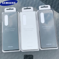 เคสซิลิโคนเหลวดั้งเดิมสำหรับ Samsung Galaxy Z Z Fold 3 Fold3 5G ฝาหลังป้องกันทุกสัดส่วนสัมผัสนุ่มสำหรับ Galaxy W22 EF-PF926 SiChuanZhiChengMao