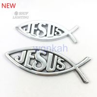 High quality 1 X Metal Jesus Fish Car Fendar Rear Emblem Badge Sticker Decal Xmas Christmas Gift