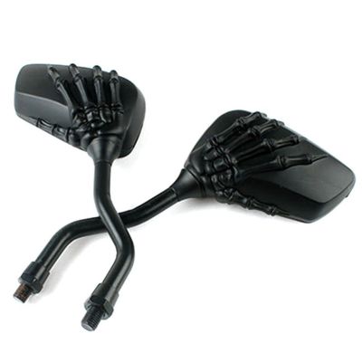 【LZ】xhemb1 NEW 2pcs Universal Motorcycle Scooter Back Side Mirror Modification Skull Craw Shadow Rear View Mirrors