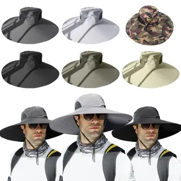 Men/Women Waterproof Wide Brim Bucket Hat Foldable Boonie Hat for