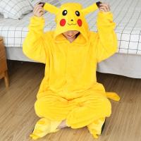 Pikachu ชุดนอน Kigurumi ผู้ใหญ่ชุดนอนผ้าสักหลาดผู้หญิงผู้ชายเครื่องแต่งกาย Cosplay สัตว์ชุดนอนใส่อยู่บ้าน