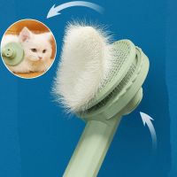 Dog Combs One-button Pet Hair Remover Massage Cats Comb Stainless Steel Dog Brush Pet Grooming Brush Cleaning Tools Pet Products Brushes  Combs