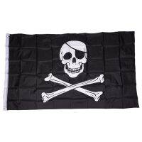 Pirate FLAG Skull and Crossbones Jolly Rodger Large 5x3 Size