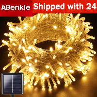 Abenkle Solar Christmas Lights 30/50/100 LED Solar String Lights with 8 Lighting Modes Extra-Bright Waterproof Solar Lights Outdoor Christmas decorati