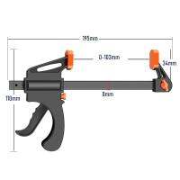 4นิ้ว Mechanical Workshop ตาราง F Clamp Fixed Kit Quick Ratchet Release Speed Squeeze Hard Wood Working Tool DIY Hand Tools