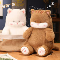 ตุ๊กตาแมวขี้เซา Kawaii Animal Companion Doll Rag Doll Cat Pillow Cat Island Animal Plush Stuffed Toy Gift for Girlfriend Girl Heart Doll Birthday Gift