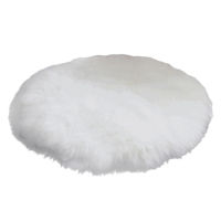 604030cm Round Floor Mat Soft Washable Artificial Sheepskin Fur Wool Carpets Rugs For Runner Floor Chairs Bed Home Decoration