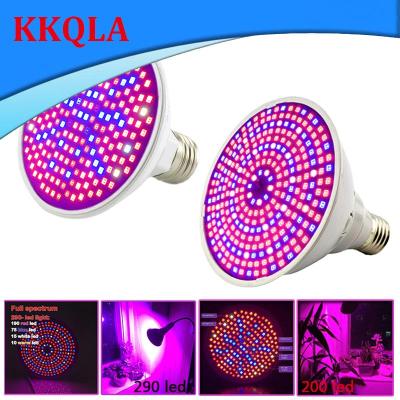 QKKQLA 290 Led Plant Grow Light E27 200 LED Growing lights Bulb Full Spectrum Indoor flower Lamp for greenhouse Vegs Hydroponic System