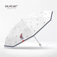 Women Umbrella Automatic Folding Umbrella Beach Uv Rain OLYCAT Waterproof Child Sun Umbrella for Girl Small Parasol Auto Female