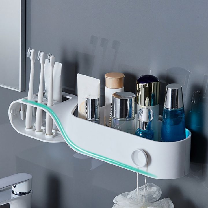 2pcs-bathroom-shelves-wall-mount-organizer-toothbrush-toothpaste-holder-storage-rack-for-bathroom-accessories