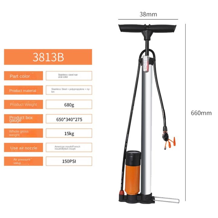 bike-air-pump-portable-high-pressure-max-150psi-tire-inflator-stainless-steel-ball-mountain-bicycle-pump-accessories