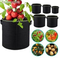 ┅ Garden Grow Bags Felt Fabric Potato Tomato Grow Bags Thicken Planter Garden Vegetable Plants Nursery Pot Root Container Bag