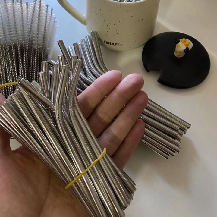 4pcs-6x130-160mm-kids-metal-straws-reusable-drinking-straw-304-stainless-steel-straws-with-brush-for-kids-party-cocktail-glasses