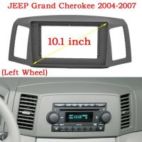 แผงหน้าปัดชุดดีวีดีแดชบอร์ดแอนดรอยด์ CHEROKEE GRAND JEEP 2007 2006 2005 2004สำหรับอะแดปเตอร์นิ้ว10.1กรอบป้ายรถวิทยุ