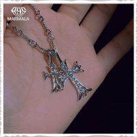 Hot Girl Collarbone Chain Street Double Cross สร้อยคอผู้หญิงจี้แฟชั่นคุณภาพสูงอุปกรณ์เสริม เครื่องประดับ MARMALA JEWELRY