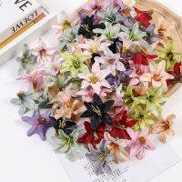 MA1MBB 10/30/50 Pcs Silk Artificial Flower Lily Head DIY Crafts Scrapbooking Home Wedding Room Party Wreath Decor Accessories