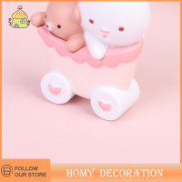 Shao 3pcs เค้กเครื่องประดับเรซิ่นการ์ตูนกระต่ายรถไฟเครื่องประดับเด็ก easter PARTY Decor