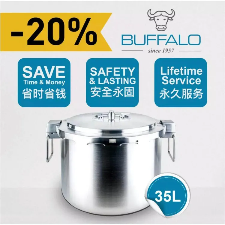 BUFFALO S/S COMMERCIAL PRESSURE CANNER 35L