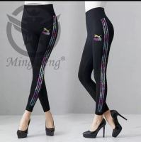 2291#เลคกิ้งพิมพ์ลายสวยๆ (ความยาวเลยเข่า) ผ้านิ่มใส่สบาย ยืดได้ตามตัว??leggings women cotton