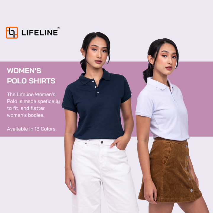 Lifeline Women's Polo Shirt (18 Colors) Lazada PH