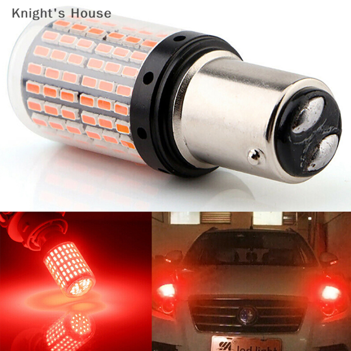 knights-house-1pc-1157-led-red-canbus-3014-144-smd-ไฟเลี้ยวรถยนต์ไฟเบรคไม่มีแฟลช