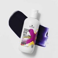 Schwarzkopf Goodbye Yellow Neutralizing wash shampoo 300m , 1000ml- non SLS  แชมพุม่วงฆ่าไรเหลืองเหมาะสำหรับผมสีเทา  หรือโทนหม่นทุกประเภท พร้อมหัวปั้ม