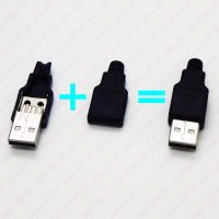 【✅】 PakDecor 10ชิ้น DIY USB ประเภทชายเชื่อมต่อประกอบอะแดปเตอร์ USB แจ็ค2.0เสียบซ็อกเก็ตที่มีพลาสติกหางลวด Dia 3.2