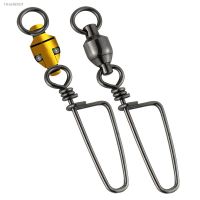 ✹● 10/20pcs Fishing Swivels Rolling Ball Bearing With Coastlock Snap Stainless Steel Saltwater Hook Lure Connector Heavy Duty