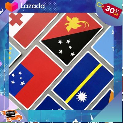 [ ลดเฉพาะวันนี้..บริการเก็บเงินปลายทาง ] แฟลชการ์ดธงชาติโอเชียนเนีย แผ่นใหญ่ Flash Card Oceania Flag KP060 [ ของเล่นเสริมทักษะ Kids Toy ]..