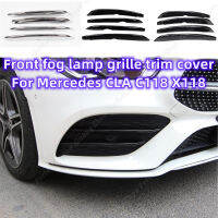 For -Benz CLA CLA Shooting ke Car Styling Glossy Front Bumper Fender Lip Fog Lamp Cover Sticker 2019 2020 2021 2022