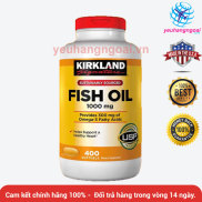 Dầu cá Fish oil 1000mg Kirkland Signature 400 viên của Mỹ.