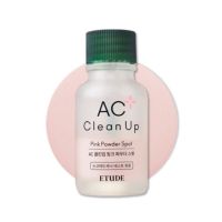 Etude House AC Clean Up Pink Powder Spot 15ml. แป้งน้ำแต้มสิวสูตรใหม่ ช่วยลดการอักเสบ ลดปัญหาการอักเสบแดงของสิว พร้อมลดรอยแผลจากสิวให้หายเร็ว ไม่ทิ้งรอยดำ ด้วยส่วนผสมของสารสกัดธรรมชาติ กรดซาลิไซลิค