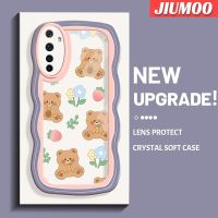 เคส JIUMOO สำหรับ Realme 6 6S Narzo เคสการ์ตูนหมีน่ารักดีไซน์ใหม่โคโลเรียขอบคลื่นนุ่มเคสมือถือกันกระแทกแบบใสสร้างสรรค์เคสโปร่งใสลายกล้องถ่ายรูปซิลิกาเจลฝาครอบป้องกัน