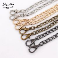 【HOT】 20-120cm Handbag Metal Chains Shoulder Bag Strap DIY Purse Chain Gold Silver Bronze Black Handles Bag Accessories Chain