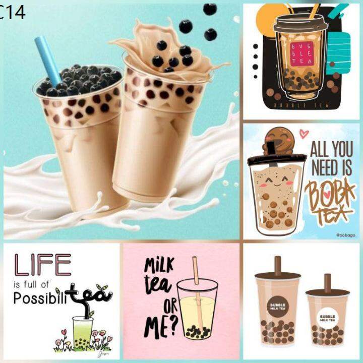 ♚Milk Tea Theme Wall Decor Batch 2 Designs A4 SIZE LAMINATED♤ | Lazada PH