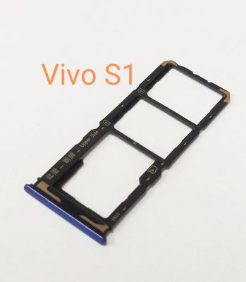 ถาดซิม Vivo S1 สีน้ำเงิน  ตรงรุ่น คุณภาพ 100%