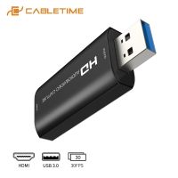 ₪✣ CABLETIME 4K HDMI Capture Card USB 3.0 60FPS Screen Recording Vedio Capture for PS4 Camera Live Streaming Recorder C371