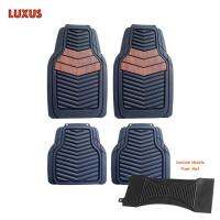 TA พรมปูพื้นรถยนต์ Luxus ชุดพรมปูพื้น Universal Size Premium PVC Car Mat Set ลายไม้สี Walnut สวยหรูและทนทาน 5 ชิ้น/ชุด ผ้ายางรถยนต์ ผ้ายางปูพื้นรถยนต์