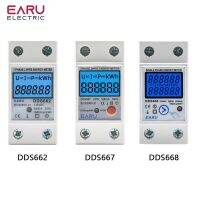 Din Rail ดิจิตอลเฟสเดียวรีเซ็ตศูนย์เครื่องวัดพลังงาน Kwh แรงดันไฟฟ้าปัจจุบันเครื่องวัดการบริโภควัตต์มิเตอร์ไฟฟ้า220V AC